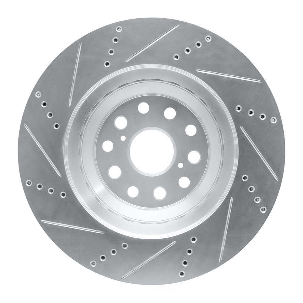 Dynamic Friction Company 631-75019D DFC Brake Rotor - Drilled And Slotted - Silver
