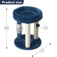 thumbnail image 4 of Arañador para gatos MECOOL con cama blanda en forma de torre, azul, 4 of 8