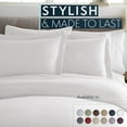 thumbnail image 4 of HC Collection Hotel Luxury 3pc Duvet Cover Set 1500 Series Egyptian Quality Double Brushed Microfiber Bedding Set, King, White, 4 of 9