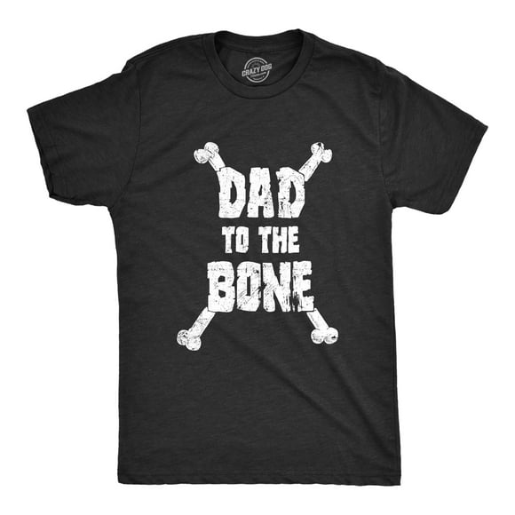Mens Dad to The Bone Funny Music Parody Fathers Day T Shirt Cool Tee Idea (Heather Black) - L