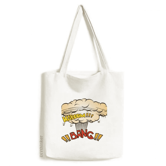 Gas Bang Boom Cloud Tote Canvas Bag Shopping Satchel Casual Handbag