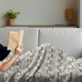 thumbnail image 3 of Owls Soft Flannel Fleece Throw Blanket, Pattern with Native an Geometric Ornaments Horizontal Zigzag Lines, Cozy Plush for Indoor and Outdoor Use, 50" x 60", Tan Turquoise Pale Pink, by Ambesonne, 3 of 5