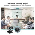 thumbnail image 4 of Caméra Web Hd 1080p avec Microphone, Lecteur de Diffusion en Direct pour Vidéoconférence à Angle Grand 100°, pour Conférences, Diffusion en Direct, Enregistrement, 4 of 5