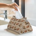 thumbnail image 5 of Goofa Cartoon Squirrel Pattern Triangle Square Tissue Box Cover, Modern PVC Leathe Facial Paper Holder,Decorative Holder/Organizer for Bathroom Vanity Countertop, 5 of 9