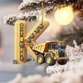 thumbnail image 4 of Beautynvta 26 Initial Letter Construction Vehicles Hanging Ornaments, Acrylic Christmas Alphabet Building Vehicle Pendant, Personalized Gifts Letter Hanging Ornament for Xmas Decor, K, 4 of 5