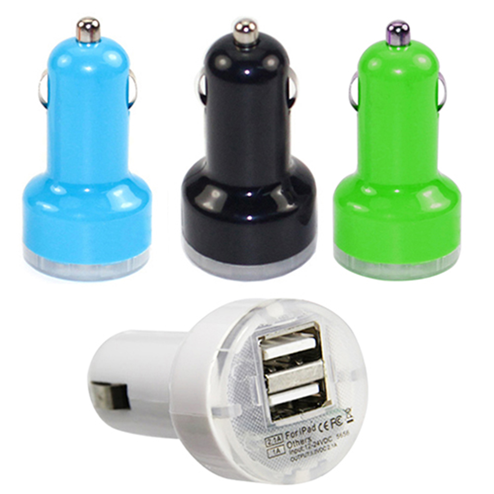 Bluethy 5V 2.1A/1A Double USB Ports Car Power Charger Adapter Auto