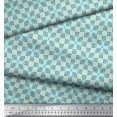 thumbnail image 2 of Soimoi Green Cotton Duck Fabric Square & Triangle Geometric Print Fabric by the Yard 56 Inch Wide, 2 of 3