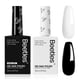 thumbnail image 1 of Esmalte en gel con forma de escarabajos blanco y negro, 15 ml, sin hematoma, 2 unidades, 1 of 7