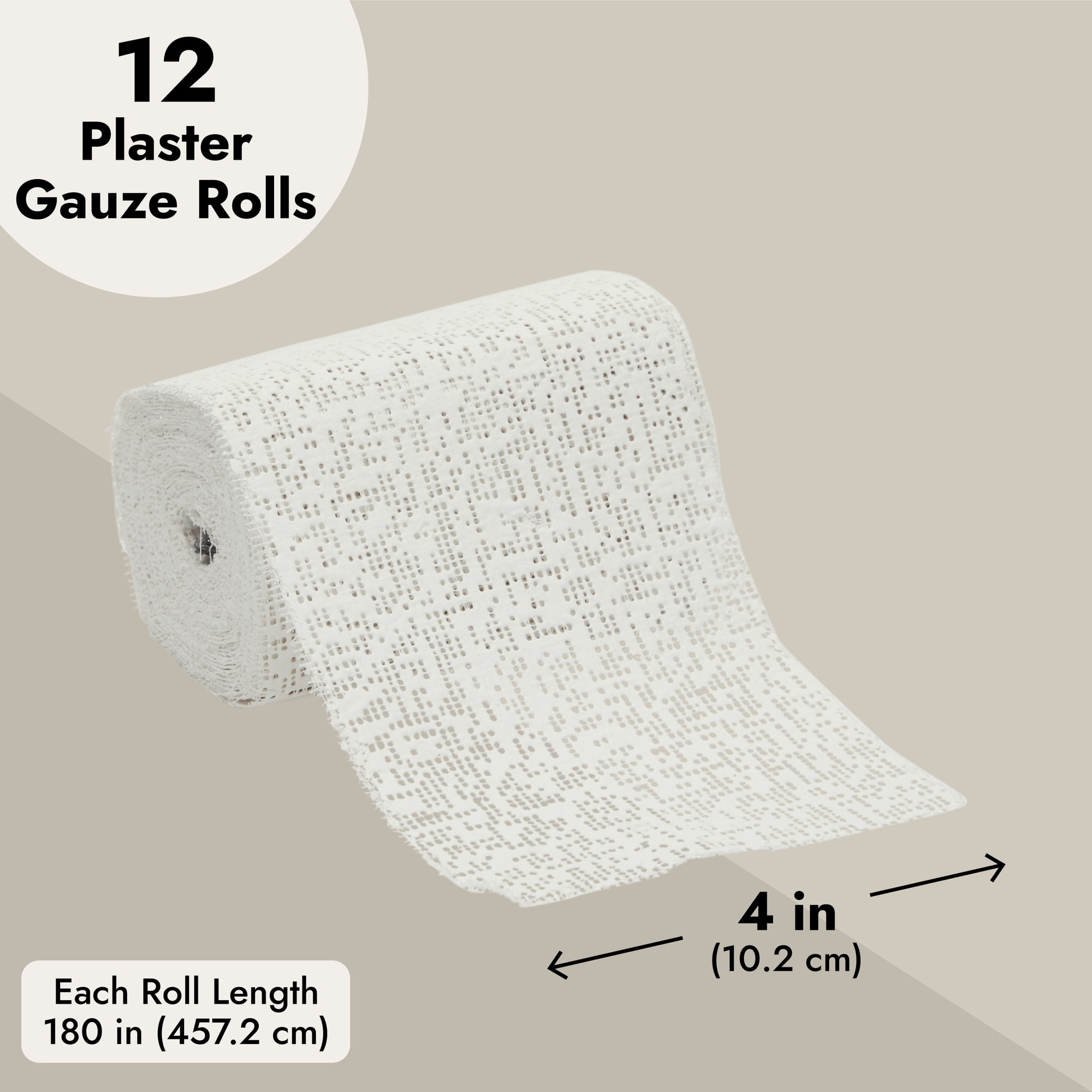  20 Pack Plaster Cloth Gauze Bandages Bulk Each Roll 5 Yards Plaster  Strips Belly Casting Kit Pregnancy for Belly Casting and Hobby Craft, Masks  (4 x 180 Inch) : Health & Household