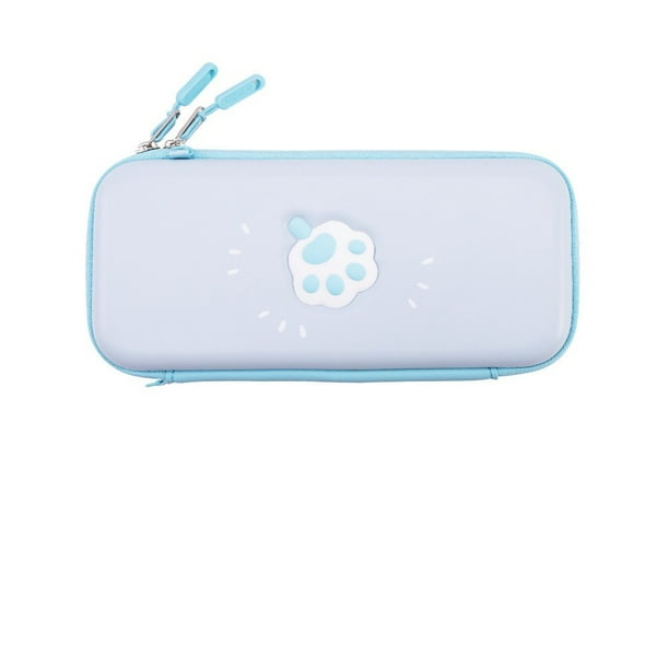 Nintendo Switch Carrying Case Cute Cartoon 3d Cat Paw With Removable Shoulder Strap Hand Strap Hard Shell Travel Storage Pouch Bag Game Card Slots Ns Console Switch Accessories Gmyle Blue