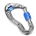 thumbnail image 1 of 25KN Carabiner Screw Locking Hook for Rock Climbing Mountaineering Rescue Equipment(Blue), 1 of 9