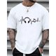 thumbnail image 1 of [Camiseta con estampado de cardio musical] Camiseta de verano con estampado de cardio musical - Camiseta holgada informal de manga corta y cuello redondo para hombre - Ropa deportiva de tendencia, cam, 1 of 4