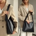 thumbnail image 5 of Faraee Slouchy Shoulder Bags for Women 2026 2Pcs Large Crossbody Tote Bag Purse Retro Soft Leather Casual Work Top Handle Satchel Black, 5 of 9
