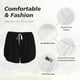 thumbnail image 4 of Balery Black Pantalones cortos deportivos para mujer con forro y dos bolsillos, elásticos, para entrenamiento, gimnasio, yoga-X-Large, 4 of 7