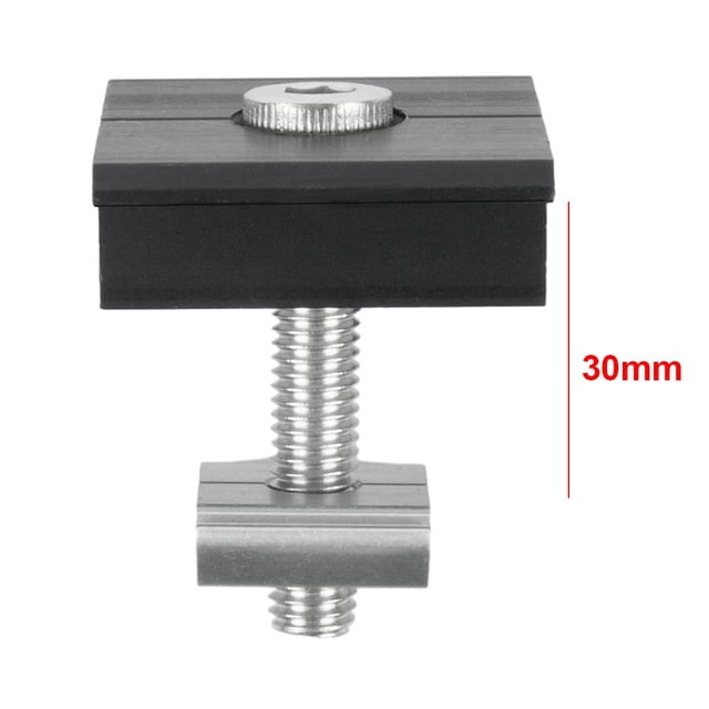 Solar Panel Bracket Fixing Pv End Clamp Middle Clamp Mounting 30Mm/35Mm Black 30Mm Medium Clamp