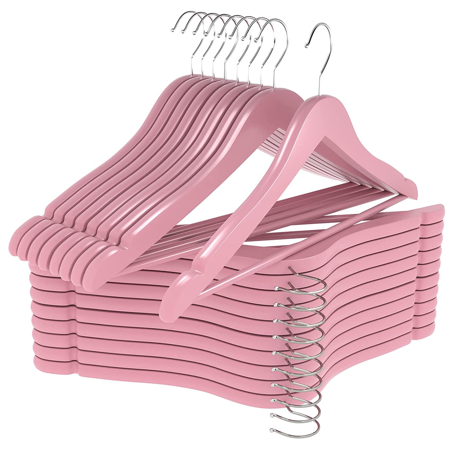 Wood Hangers Smooth Finish Wooden Hangers,Durable Clothes Hangers for