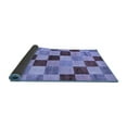 thumbnail image 2 of Ahgly Company Indoor Round Checkered Blue Modern Area Rugs, 6' Round, 2 of 4