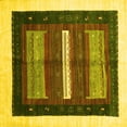 thumbnail image 1 of Ahgly Company Indoor Square Abstract Yellow Contemporary Area Rugs, 3' Square, 1 of 4