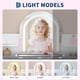 thumbnail image 4 of 2-in-1 para niños vanity mesa y stool set con mirror - makeup escritorio para girls ages 3 - 9 (blanca), 4 of 7