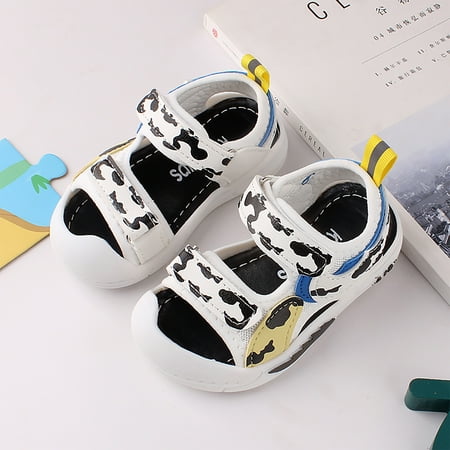 

Herrnalise Toddler Summer Sandals Children Cow Pattern Non-slip Beach Shoes Soft Sandalias Girls Shoes