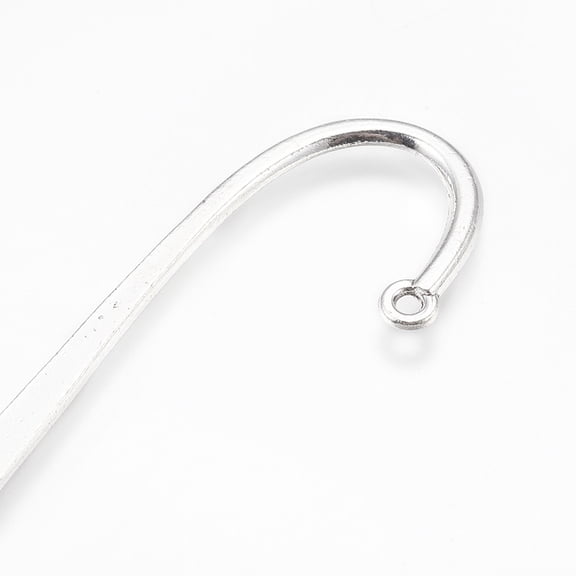20pcs style Alloy Bookmarks Findings Antique Silver 120x22x2.5mm Hole: 3mm