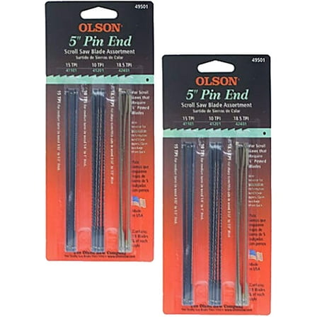 Olson Saw FR49501 Pin End Scroll Saw Blade 36 Pack