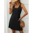thumbnail image 6 of Coverup Summer Dresses for Women 2025 Eyelet Casual Loose Sleeveless Sundresses Tank Dresses Black L, 6 of 8