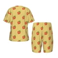 thumbnail image 5 of Picia Hand Drawn Strawberry Printed Boys' Kids-PJ Snug Fit Cotton Short Sleeve Top and Shorts 2 Piece Pajama Set-X-Large, 5 of 9