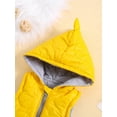 thumbnail image 6 of FEORJGP Kids Toddler Infant Girls Winter Warm Vest Coat Sleeveless Hooded Waistcoat Cartoon Dinosaur Zipper Jacket Solid Outerwear Cute Casual Daily Clothes, 6 of 9