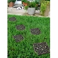 thumbnail image 7 of A1 Home Collections Heavy-Duty Rubber Garden Stepping Stone Mats, 12"x12", Set of 4, Paisley Square Bronze, 7 of 7
