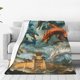 thumbnail image 1 of Fotbe Red Blue Dragon Battle Epic Manta de Franela Acolchonada con Estampado, Súper Suave y Esponjosa, Extra Grande para Sofá, Cama, Uso Todo el Año-80"x60", 1 of 7