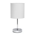 thumbnail image 1 of Simple Designs Chrome Mini Basic Table Lamp with Fabric Shade, 1 of 4