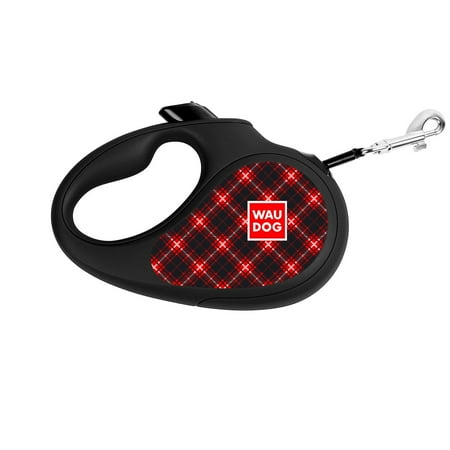 UPC: 4823089318936 | COLLAR WAU Dog Retractable Dog Leash | Tartan (Plaid) | Multiple Sizes | Heavy Duty Dog Leash