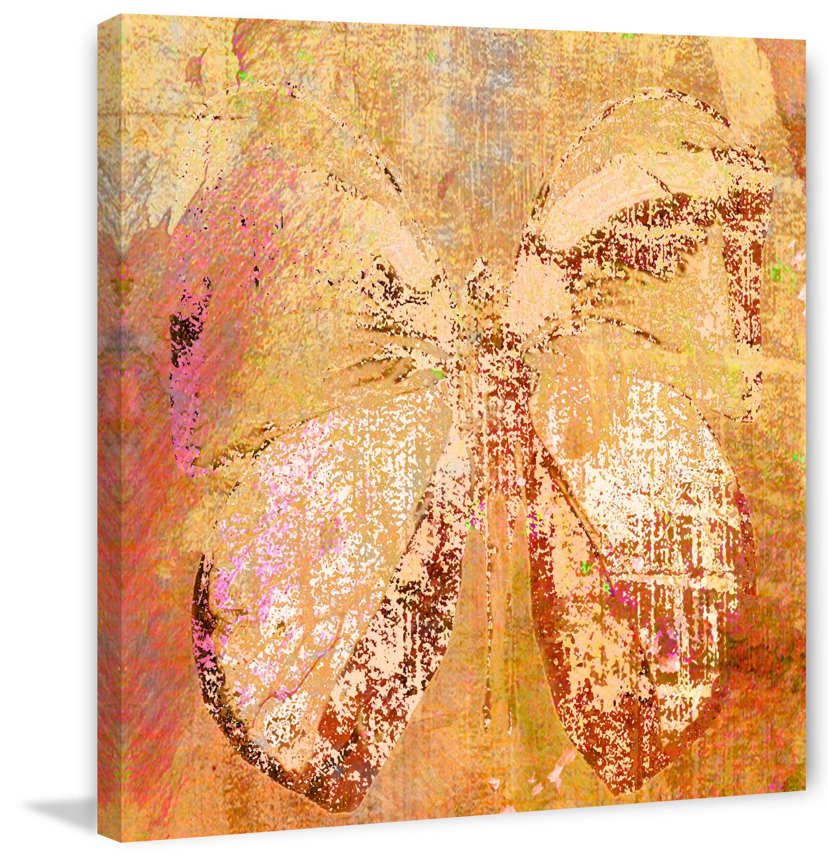 "Farfalla V" Painting Print on Wrapped Canvas