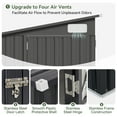 thumbnail image 2 of Aoxun 4' x 8' Shed Outdoor Storage Shed with Triple Lockable Door Metal Cabinet with Sloped Roof, 2 of 8