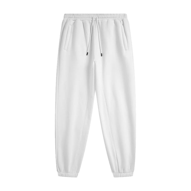 Pantalones largos para hombre, color liso, informales, con cordón en el tobillo, pantalones largos para hombre