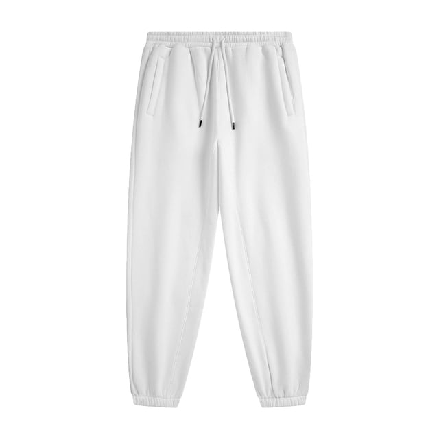 Pantalones largos para hombre, color liso, informales, con cordón en el tobillo, pantalones largos para hombre