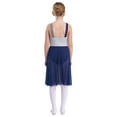 thumbnail image 2 of iiniim Kids Girls Lyrical Contemporary Dress Sleeveless Color Patchwork Leotard with Tulle Skirt Dance Costume, 2 of 7
