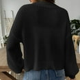 thumbnail image 6 of Women's Winter Loose Fit Long Sleeve Cardigan Sweater Coat Top Solid Color Soft Warm Casual Daily Wear Loungewear Travel Fashion Essential Gift for Women | Aestivo,Black L, 6 of 7