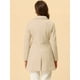 thumbnail image 4 of Abrigo de Invierno Allegra K Cuello de Piel Sintética Mujer Beige L, 4 of 6