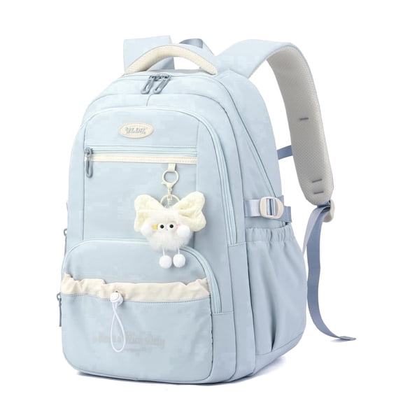 Girls School Backpack 28L for Ages 9-16,Lightweight Laptop Bookbag with Trolley Strap,Large Capacity School Bag with 8 Pockets