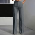 thumbnail image 2 of MaFYtyTPR Women's Striped Business Casual Dress Pants Fashion Stretchy Comfortable Straight Leg Pants Regular Fit Work Wear Z-Dark Gray S, 2 of 7