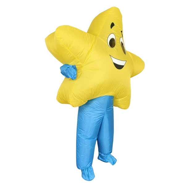 Disfraz inflable de estrella de cinco puntas para Halloween, disfraz de dibujos animados para fiesta de disfraces. Azul