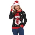 thumbnail image 6 of Purcoar Family Christmas Sweater Holiday Snowman Pullover Women S-XXL, 6 of 10