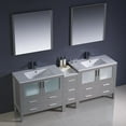 thumbnail image 2 of Fresca Torino 84" Light Oak Modern Double Sink Bathroom Vanity with Side Cabinet and Integrated Sinks, 2 of 5