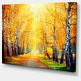 thumbnail image 2 of Arbres d'Automne Jaunes au Soleil - Grande Impression sur Toile, 2 of 4