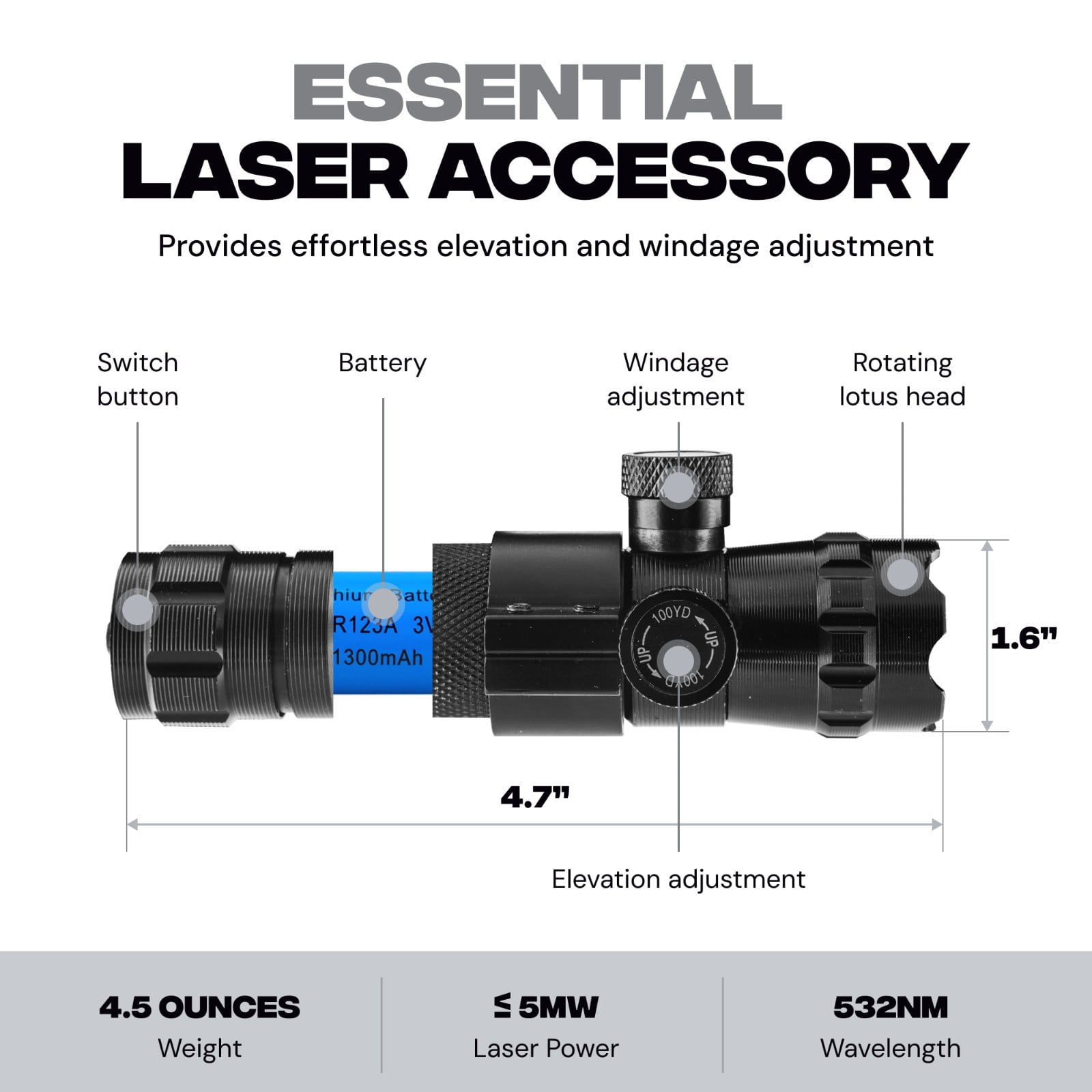 Ballista Bowfishing All-in Bundle: BAT Reverse Crossbow w/  BL33 Reel + Seat, Ring Mount, Bottom Picatinny Rail, Arrows, Green Laser
