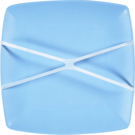Gibson Home 136428.04 8.5 in. Greyson Square Melamine Dessert Plate Set, Assorted Blue - 4 Piece