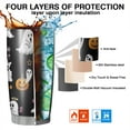 thumbnail image 7 of 20oz Tumblers Black Halloween Ghosts and Pumpkins Stainless Steel Vacuum Insulated Double Wall Travel Tumbler Cups Mug with Lid and Straw,Cleaning Brush for Cold & Hot Drinks, 7 of 7