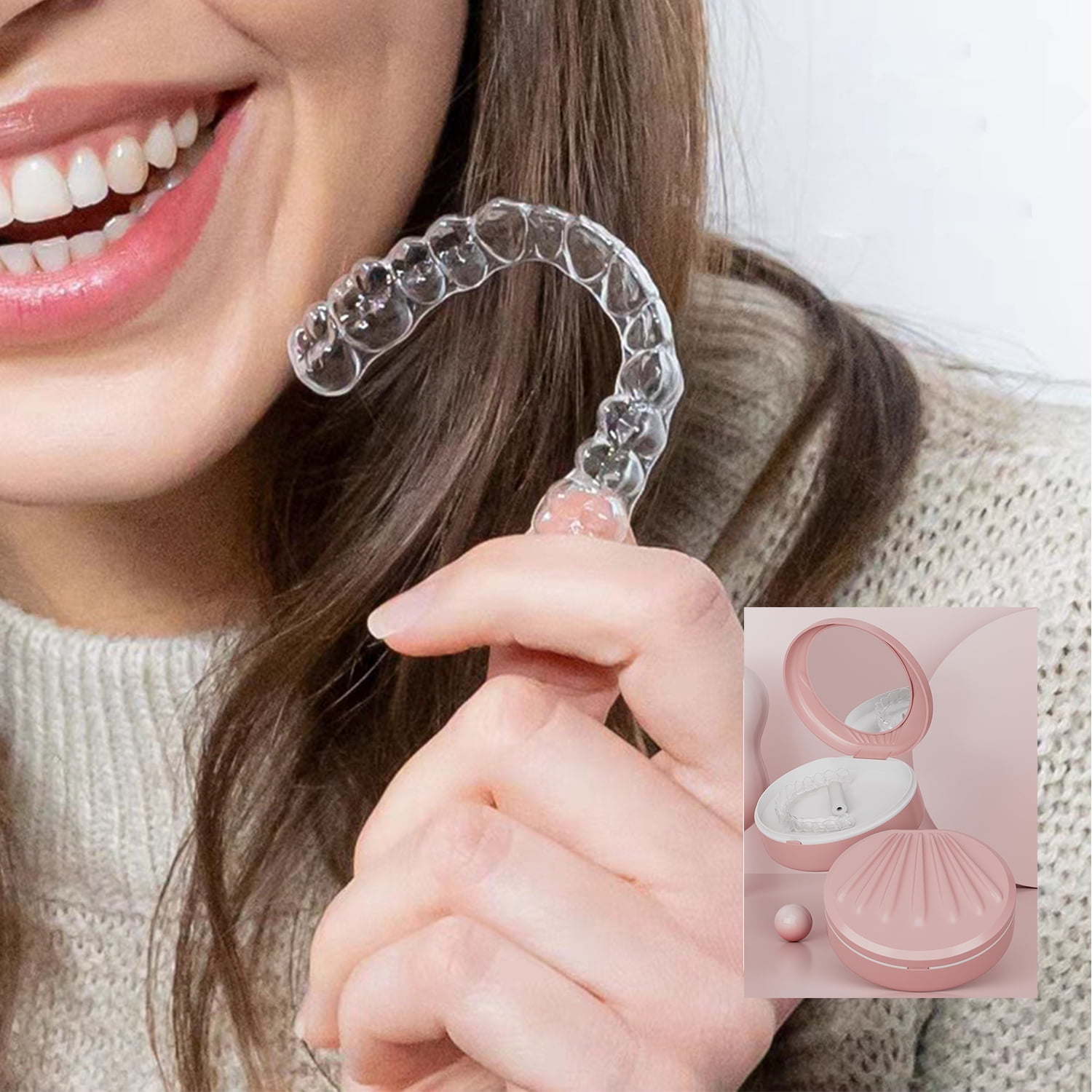 Custom Night Guards, Mouth Guard for Teeth Grinding Dental Retainers Clear Day Retainer(One Set, Upper + Lower)